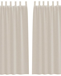 Voile függöny 2 pcs homokszín 245 x 140 cm poliészter