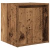 2 db antik fa színű falra szerelhető éjjeliszekrény 38x34x40 cm