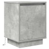 2 db betonszürke éjjeliszekrény led-fényekkel 38x34x50 cm