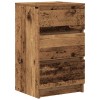 2 db antik fa éjjeliszekrények 3 fiókkal 39x35x65 cm