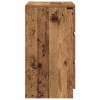 2 db antik fa éjjeliszekrények 3 fiókkal 39x35x65 cm