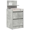 2 db betonszürke éjjeliszekrények 2 fiókkal 38x34x80 cm