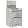 2 db betonszürke éjjeliszekrények 2 fiókkal 38x34x80 cm