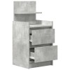 2 db betonszürke éjjeliszekrények 2 fiókkal 38x34x80 cm