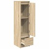 Sonoma tölgy szerelt fa magasszekrény 29,5x34x119,5 cm