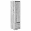 Szürke sonoma szerelt fa magasszekrény 29,5x34x119,5 cm