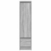 Szürke sonoma szerelt fa magasszekrény 29,5x34x119,5 cm