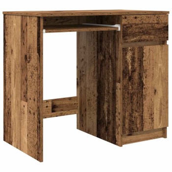 Antik fa szerelt fa íróasztal 86x49x76 cm