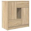 Sonoma tölgy komód fiókokkal és ajtókkal 70,5x34x74,5 cm