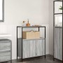 Szürke sonoma fürdőszobaszekrény polcokkal 76,5x35x95 cm