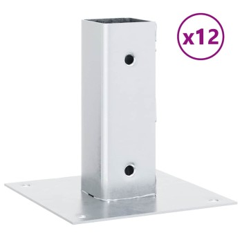 12 db horganyzott acélból oszlopalapok négyzet alakúak 51x51 mm