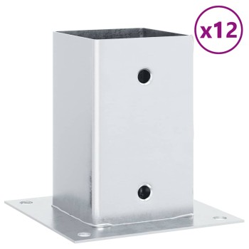12 db horganyzott acélból oszlopalapok négyzet alakúak 81x81 mm