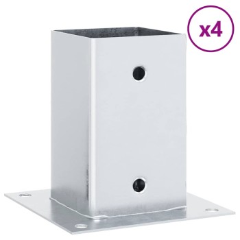 12 db horganyzott acélból oszlopalapok négyzet alakúak 91x91 mm