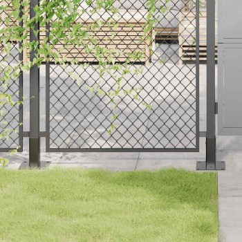12 db antracit porszórt acél oszlopalapok négyzet alakú 51x51mm