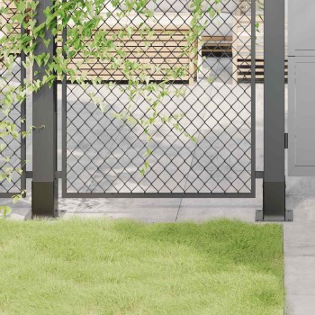 12 db antracit porszórt acél oszlopalapok négyzet alakú 81x81mm