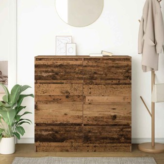 Antik fa színű szerelt fa tálalószekrény 100x35x99 cm