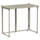 Világosszürke polyrattan összecsukható kerti asztal 90x51x75 cm Világosszürke polyrattan összecsukható kerti asztal 90x51x75 cm
