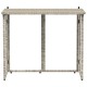 Világosszürke polyrattan összecsukható kerti asztal 90x51x75 cm Világosszürke polyrattan összecsukható kerti asztal 90x51x75 cm