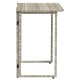 Világosszürke polyrattan összecsukható kerti asztal 90x51x75 cm Világosszürke polyrattan összecsukható kerti asztal 90x51x75 cm