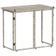 Világosszürke polyrattan összecsukható kerti asztal 90x51x75 cm Világosszürke polyrattan összecsukható kerti asztal 90x51x75 cm