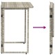 Világosszürke polyrattan összecsukható kerti asztal 90x51x75 cm Világosszürke polyrattan összecsukható kerti asztal 90x51x75 cm