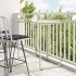 Világosszürke polyrattan összecsukható kerti asztal 90x51x75 cm