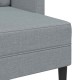 Világosszürke anyagból 2 üléses kanapé l-alakú kanapéval 125 cm