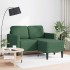 Dzsungel zöld vászon 2 üléses kanapé l-alakú kanapéval 125 cm