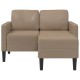 Cappuccino műbőr 2 üléses kanapé l-alakú kanapéval 125 cm Cappuccino műbőr 2 üléses kanapé l-alakú kanapéval 125 cm