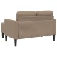 Cappuccino műbőr 2 üléses kanapé l-alakú kanapéval 125 cm Cappuccino műbőr 2 üléses kanapé l-alakú kanapéval 125 cm