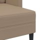 Cappuccino műbőr 2 üléses kanapé l-alakú kanapéval 125 cm Cappuccino műbőr 2 üléses kanapé l-alakú kanapéval 125 cm