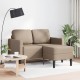 Cappuccino műbőr 2 üléses kanapé l-alakú kanapéval 125 cm Cappuccino műbőr 2 üléses kanapé l-alakú kanapéval 125 cm