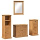 Fürdőszoba bútor szett fiókkal 4 pcs mézbarna 37 x 34 x 110 cm