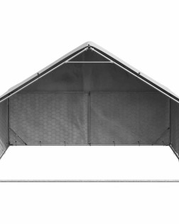 Kültéri kutyakennel fedéllel 3x2x1,9 m horganyzott acélból