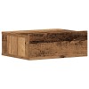 2 db antik fa szerelt fa lebegő éjjeliszekrények 40x32x15 cm