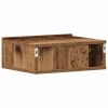 2 db antik fa szerelt fa lebegő éjjeliszekrények 40x32x15 cm