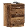 2 db antik fa szerelt fa éjjeliszekrények 38x35x55 cm