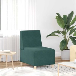 Sötétzöld bársony kanapéfotel 55 cm