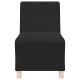 Fekete bársony kanapéfotel 55 cm