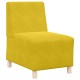 Sárga bársony kanapéfotel 55 cm