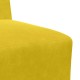 Sárga bársony kanapéfotel 55 cm