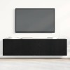 2 db fekete tölgyfa tv-szekrény 160 x 30 x 41 cm