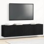 2 db fekete tölgyfa tv-szekrény 160 x 30 x 41 cm