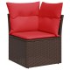 9 részes barna polyrattan kerti ülőgarnitúra párnákkal 9 részes barna polyrattan kerti ülőgarnitúra párnákkal