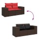 6 részes barna polyrattan kerti ülőgarnitúra párnával 6 részes barna polyrattan kerti ülőgarnitúra párnával