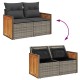 8 részes szürke polyrattan kerti ülőgarnitúra párnákkal