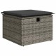11 részes szürke polyrattan kerti ülőgarnitúra párnákkal