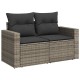 5 részes szürke polyrattan kerti ülőgarnitúra párnákkal 5 részes szürke polyrattan kerti ülőgarnitúra párnákkal