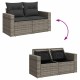 5 részes szürke polyrattan kerti ülőgarnitúra párnákkal 5 részes szürke polyrattan kerti ülőgarnitúra párnákkal