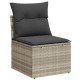 7 részes világosszürke polyrattan kerti ülőgarnitúra párnákkal 7 részes világosszürke polyrattan kerti ülőgarnitúra párnákkal